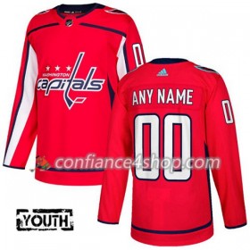 Adidas Maillot de Hockey Washington Capitals Personnaliser 2017-2018 Rouge Authentic - Enfant